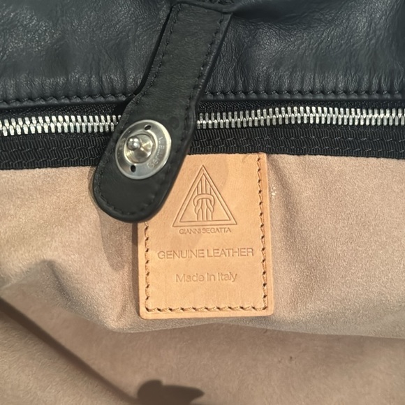 Gianni Segatta big black and white leather bag. Made in Italy 🇮🇹 - Picture 8 of 10